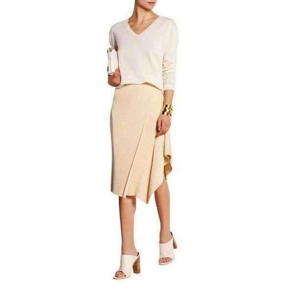 Stella McCartney - Asymmetric Ribbed Stretch-Jersey Midi Skirt - IT 38 - Picture 2 of 6